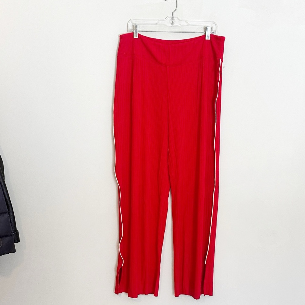 NEW Vineyard Vines Red white Track Wide Leg Pants women size Large